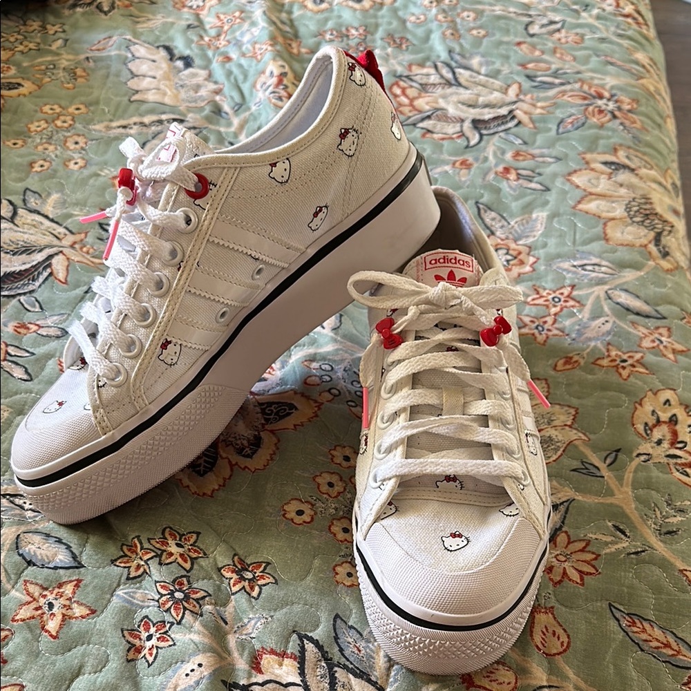 adidas White and Red Women's Sneakers